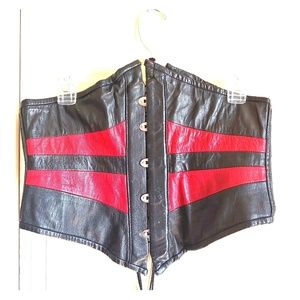 Leather waist corset
